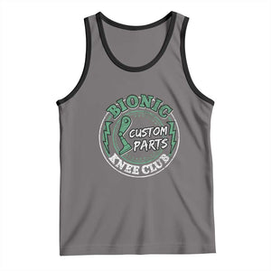 Funny Knee Replacement Survivor Tank Top Bionic Knee Club Custom Parts TS02 Deep Heather Black Print Your Wear