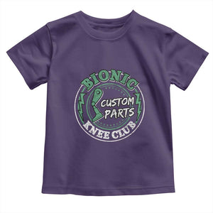 Funny Knee Replacement Survivor Toddler T Shirt Bionic Knee Club Custom Parts TS02 Purple Print Your Wear