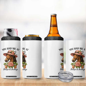 Funny Ky Derby Horse Racing 4 in 1 Can Cooler Tumbler You Had Me At Juleps and Jockeys TS02 Print Your Wear