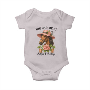 Funny Ky Derby Horse Racing Baby Onesie - You Had Me At Juleps and Jockeys Derby Day Gift TS02 Ice Gray Print Your Wear