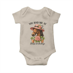 Funny Ky Derby Horse Racing Baby Onesie - You Had Me At Juleps and Jockeys Derby Day Gift TS02 Sand Print Your Wear