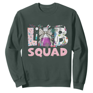 Funny Lab Squad Chemistry Laboratory Week Sweatshirt TS11 Dark Forest Green Print Your Wear