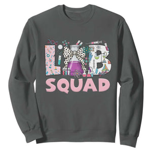 Funny Lab Squad Chemistry Laboratory Week Sweatshirt TS11 Dark Heather Print Your Wear