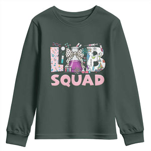 Funny Lab Squad Chemistry Laboratory Week Youth Sweatshirt TS11 Dark Forest Green Print Your Wear