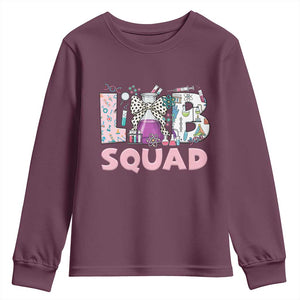 Funny Lab Squad Chemistry Laboratory Week Youth Sweatshirt TS11 Maroon Print Your Wear