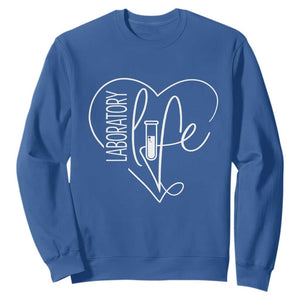 Funny Laboratory Life Lab Chemistry Scientist Sweatshirt TS11 Royal Blue Print Your Wear
