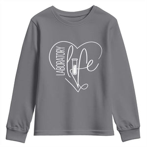 Funny Laboratory Life Lab Chemistry Scientist Youth Sweatshirt TS11 Charcoal Print Your Wear