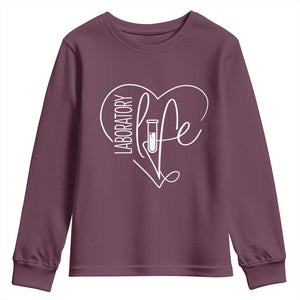 Funny Laboratory Life Lab Chemistry Scientist Youth Sweatshirt TS11 Maroon Print Your Wear
