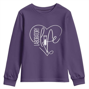 Funny Laboratory Life Lab Chemistry Scientist Youth Sweatshirt TS11 Purple Print Your Wear