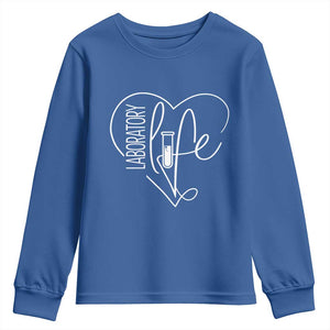 Funny Laboratory Life Lab Chemistry Scientist Youth Sweatshirt TS11 Royal Blue Print Your Wear