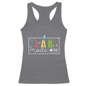 Funny Laboratory Scientist Racerback Tank Top Lab Mode On Chemistry Medical TS11 Charcoal Print Your Wear