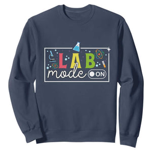 Funny Laboratory Scientist Sweatshirt Lab Mode On Chemistry Medical TS11 Navy Print Your Wear