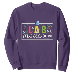 Funny Laboratory Scientist Sweatshirt Lab Mode On Chemistry Medical TS11 Purple Print Your Wear