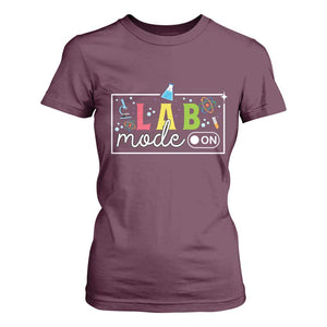 Funny Laboratory Scientist T Shirt For Women Lab Mode On Chemistry Medical TS11 Maroon Print Your Wear