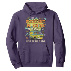 Funny Laboratory Week Scientist Hoodie Mystery Machine Of Diagnostic Chemistry Medical Van TS11 Purple Print Your Wear