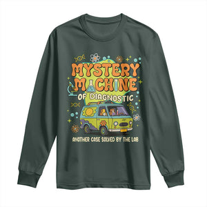 Funny Laboratory Week Scientist Long Sleeve Shirt Mystery Machine Of Diagnostic Chemistry Medical Van TS11 Dark Forest Green Print Your Wear