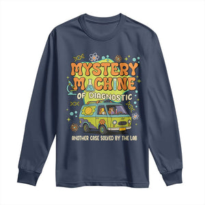 Funny Laboratory Week Scientist Long Sleeve Shirt Mystery Machine Of Diagnostic Chemistry Medical Van TS11 Navy Print Your Wear