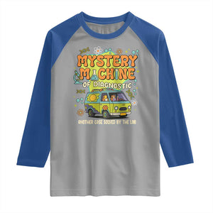 Funny Laboratory Week Scientist Raglan Shirt Mystery Machine Of Diagnostic Chemistry Medical Van TS11 Sport Gray Royal Print Your Wear