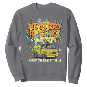 Funny Laboratory Week Scientist Sweatshirt Mystery Machine Of Diagnostic Chemistry Medical Van TS11 Charcoal Print Your Wear