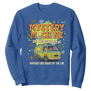 Funny Laboratory Week Scientist Sweatshirt Mystery Machine Of Diagnostic Chemistry Medical Van TS11 Royal Blue Print Your Wear