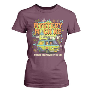 Funny Laboratory Week Scientist T Shirt For Women Mystery Machine Of Diagnostic Chemistry Medical Van TS11 Maroon Print Your Wear