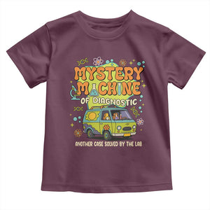 Funny Laboratory Week Scientist Toddler T Shirt Mystery Machine Of Diagnostic Chemistry Medical Van TS11 Maroon Print Your Wear