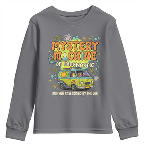 Funny Laboratory Week Scientist Youth Sweatshirt Mystery Machine Of Diagnostic Chemistry Medical Van TS11 Charcoal Print Your Wear