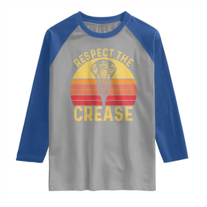 Funny Lacrosse Lax Goalie Goalkeeper Raglan Shirt Respect The Crease TS11 Sport Gray Royal Print Your Wear