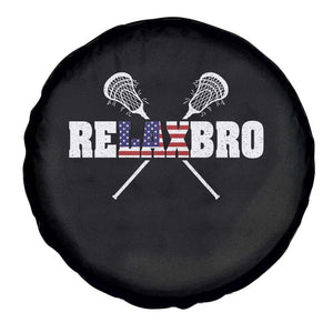 Funny Lacrosse Spare Tire Cover American Flag Relax Bro Lax Lover Joke TS10 Print Your Wear