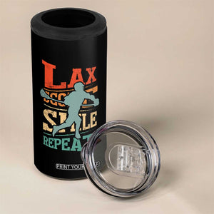 Funny Lax Score Smile Repeat 4 in 1 Can Cooler Tumbler Lax Lacrosse Lover TS11 Print Your Wear