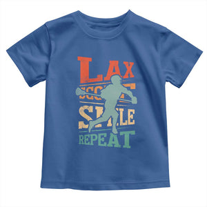 Funny Lax Score Smile Repeat Toddler T Shirt Lax Lacrosse Lover TS11 Royal Blue Print Your Wear