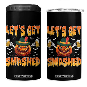 Funny Let's Get Smashed 4 in 1 Can Cooler Tumbler Oktoberfest Pumpkin Beer Tyrolean Hat TS11 One Size: 16 oz Black Print Your Wear