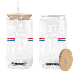 Funny Let's Go Taco Always Chickens Out Glass Can Vintage Star Stripes TS11 Black Print Your Wear