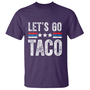 Funny Let's Go Taco Always Chickens Out T Shirt Vintage Star Stripes TS11 Purple Print Your Wear