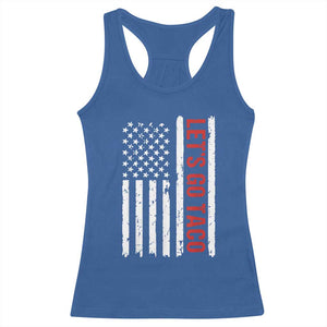 Funny Let's Go Taco Racerback Tank Top Stars and Stripes Political Satire TS02 Royal Blue Print Your Wear