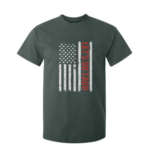 Funny Let's Go Taco T Shirt For Kid Stars and Stripes Political Satire TS02 Dark Forest Green Print Your Wear