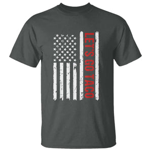Funny Let's Go Taco T Shirt Stars and Stripes Political Satire TS02 Dark Heather Print Your Wear