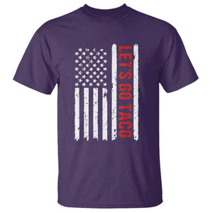 Funny Let's Go Taco T Shirt Stars and Stripes Political Satire TS02 Purple Print Your Wear