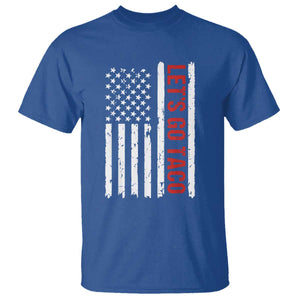 Funny Let's Go Taco T Shirt Stars and Stripes Political Satire TS02 Royal Blue Print Your Wear
