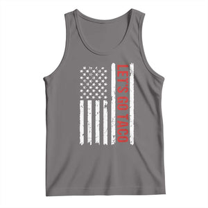 Funny Let's Go Taco Tank Top Stars and Stripes Political Satire TS02 Deep Heather Print Your Wear