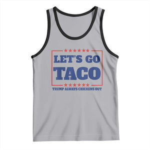 Funny Let's Go Taco Tank Top Tacos for President Humor TS02 Athletic Heather Black Print Your Wear