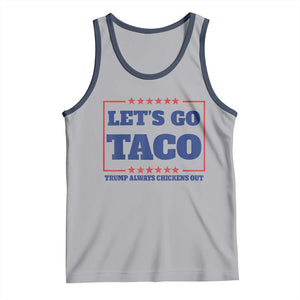 Funny Let's Go Taco Tank Top Tacos for President Humor TS02 Athletic Heather Navy Print Your Wear