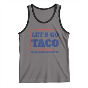 Funny Let's Go Taco Tank Top Tacos for President Humor TS02 Deep Heather Black Print Your Wear