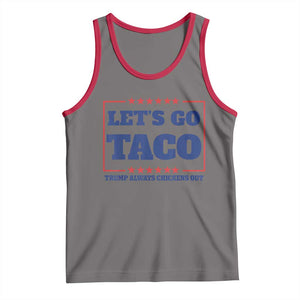 Funny Let's Go Taco Tank Top Tacos for President Humor TS02 Deep Heather Red Print Your Wear
