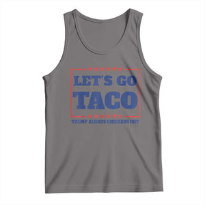 Funny Let's Go Taco Tank Top Tacos for President Humor TS02 Deep Heather Print Your Wear