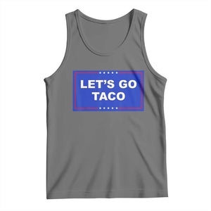Funny Let's Go Taco Tank Top Trump Always Chickens Out Tacos Humor TS02 Black Heather Print Your Wear