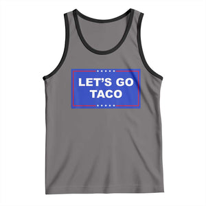 Funny Let's Go Taco Tank Top Trump Always Chickens Out Tacos Humor TS02 Deep Heather Black Print Your Wear