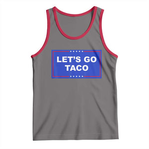 Funny Let's Go Taco Tank Top Trump Always Chickens Out Tacos Humor TS02 Deep Heather Red Print Your Wear