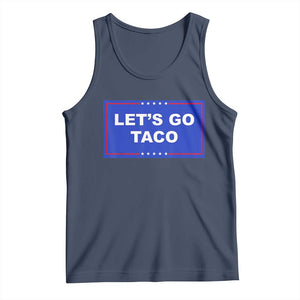 Funny Let's Go Taco Tank Top Trump Always Chickens Out Tacos Humor TS02 Navy Print Your Wear