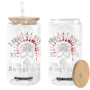 Funny Liberty Dies 1776 When Good Men Do Nothing Glass Can US History Statue Of Liberty TS11 Black Print Your Wear